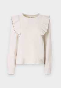 ONLAMA LIFE O NECK RUFFLE - Stickad tröja - birch