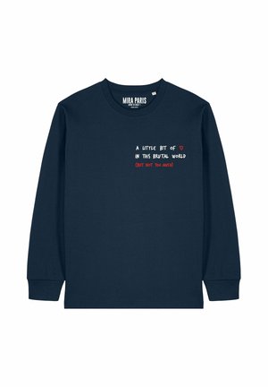BRUTAL EMBROIDERY HEAVYWEIGHT TEE - Longsleeve - dark blue
