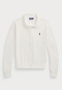 POLO COLLAR BUTTONED CARDIGAN - Cardigan - white