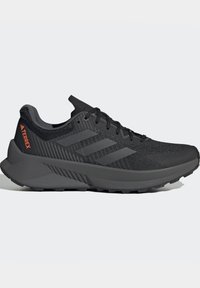 adidas Terrex SOULSTRIDE FLOW - Chaussures de running - core black   grey six   impact orange