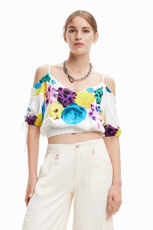 BLUS BERNADETTE - Topp - white