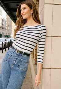 Friends Like These 3/4 SLEEVE BOAT NECK - Hosszú ujjú felső - blue stripe