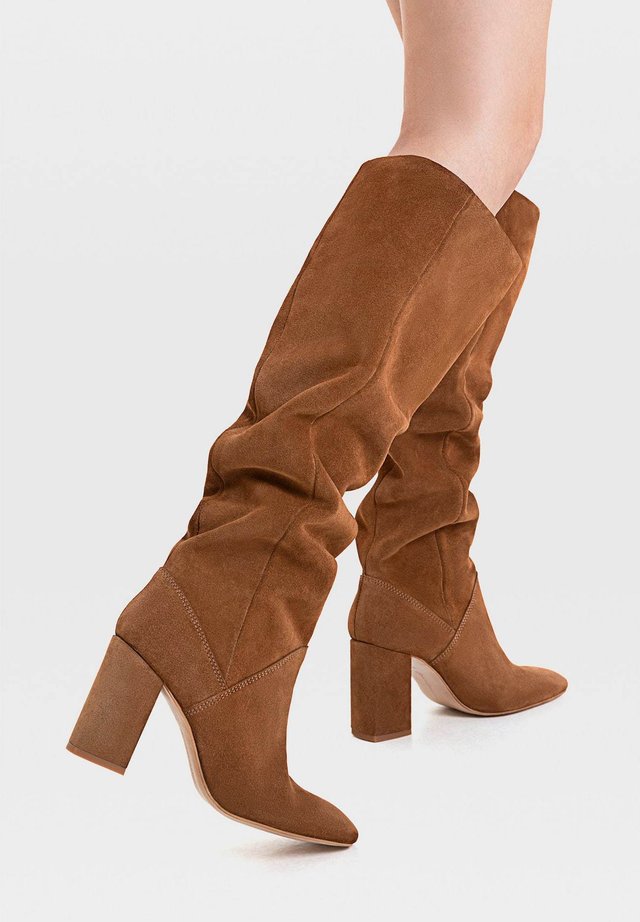 lange braune stiefel damen