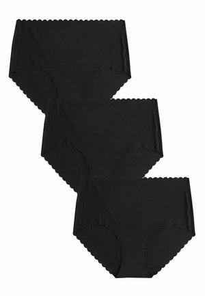 MIDI FIT - NO VPL SCALLOP  3 PACK   - Trumpikės - black