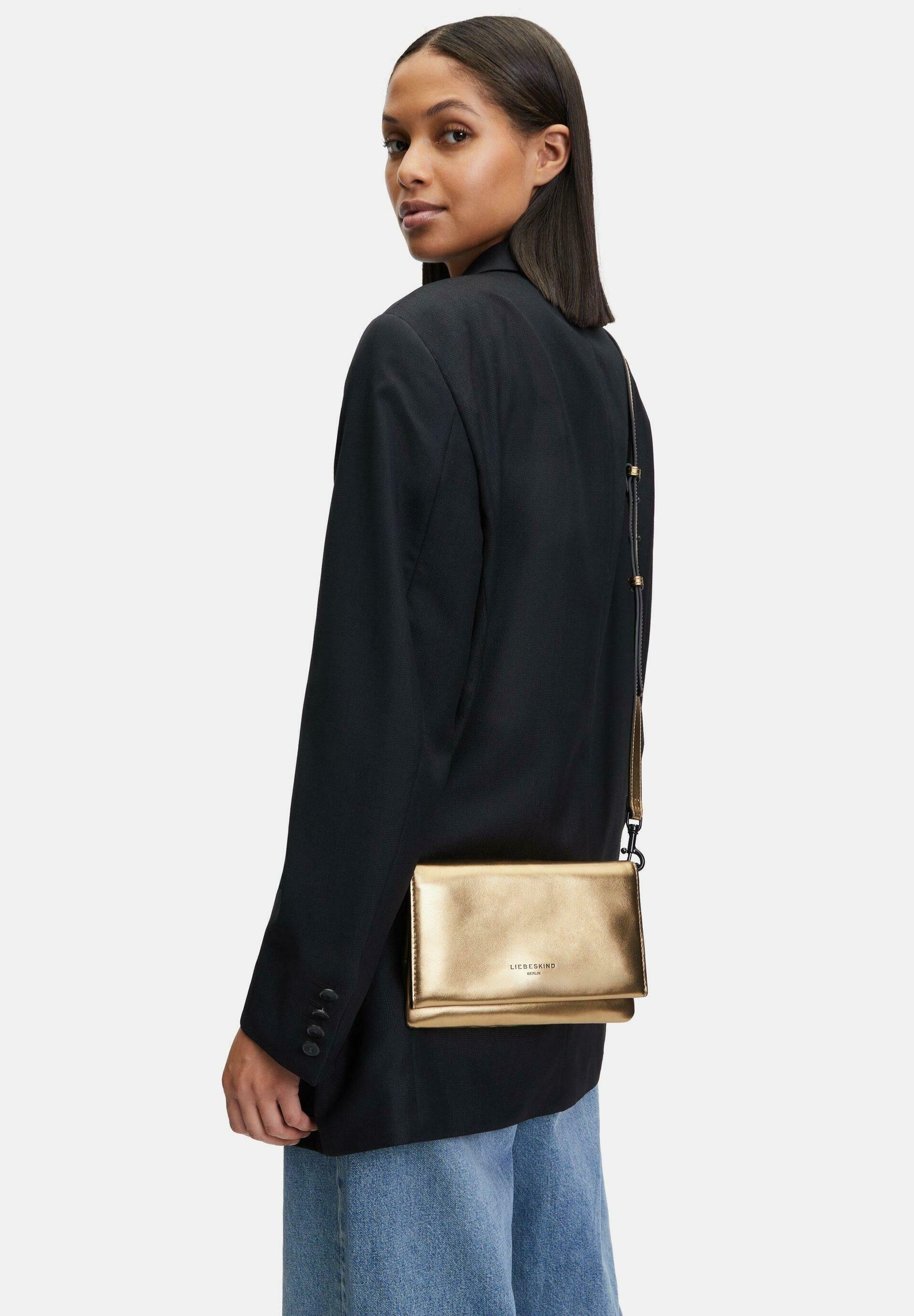 Liebeskind Berlin METALLIC ELOUISE CLUTCH XS SCHMALE LEDERCLUTCH IN  METALLIC-OPTIK - Umhngetasche - kupfer/goldfarben - Zalando