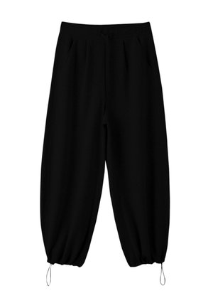 Stradivarius, SOFT-TOUCH BARREL JOGGER TROUSERS - Pantalon de survêtement - black