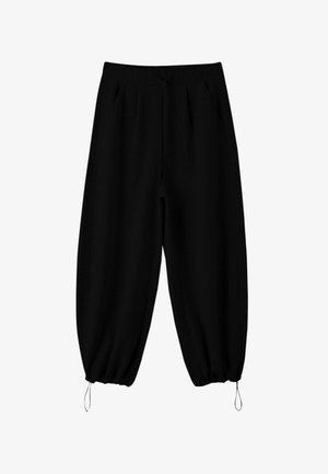 Stradivarius, SOFT-TOUCH BARREL JOGGER TROUSERS - Pantalon de survêtement - black