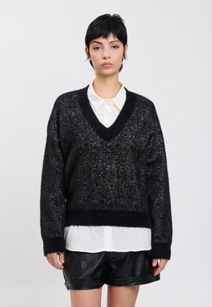 INFLUENCER, INFLUENCER PULLOVER MARL KNIT PULLOVER - Pullover - black