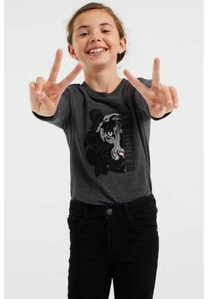 MET PAILLETTEN APPLICATIE - Camiseta de manga larga - blended dark grey