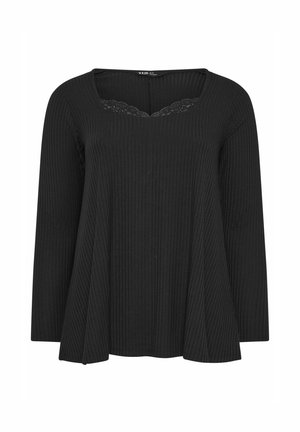 Yours Clothing, PLUS SIZE CASUAL TOPS - Camiseta de manga larga - black