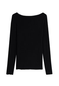 U-BOOT-AUSSCHNITT - Maglietta a manica lunga - black