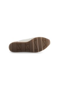 Gabor shoe sole in rubber, featuring a textured brown surface with grooves and accents, providing grip and stability.