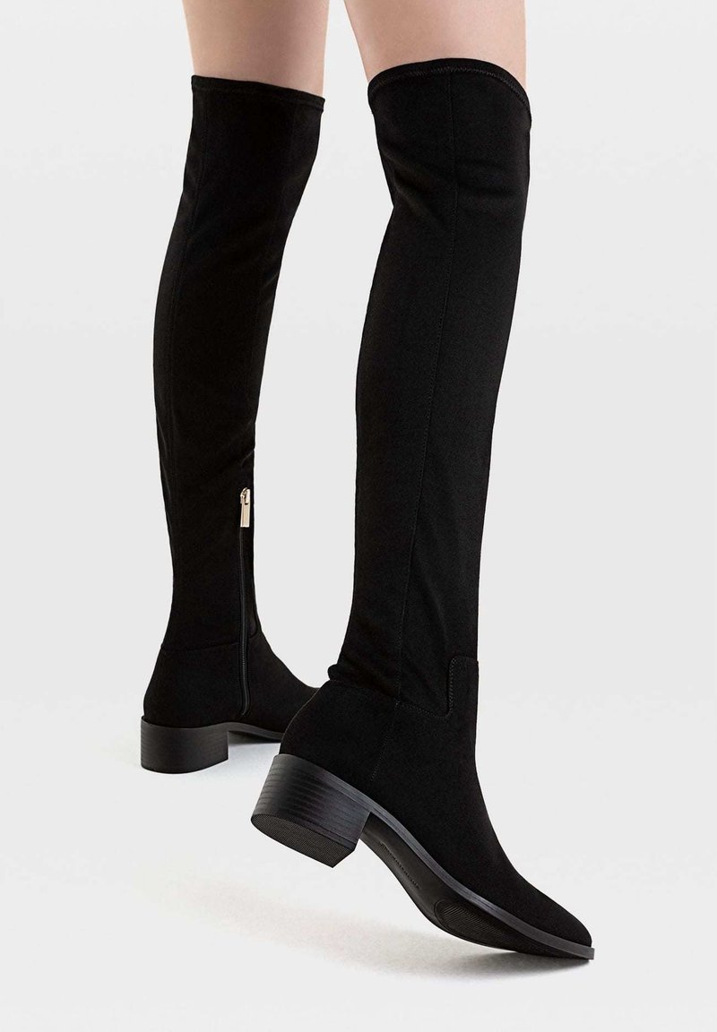 Stradivarius Botas mosqueteras - black