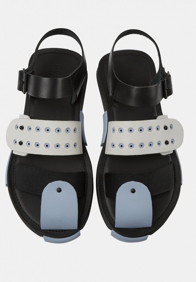 Herren Sandalen | Camper SET Riemensandalette schwarz weiß/schwarz - VZ56103 Herren Sandalen | Camper SET Riemensandalette schwarz weiß/schwarz - VZ56103