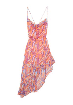 INSIDE, MIDI ASIMÉTRICO CON TIRANTES - Vestido informal - multicolor
