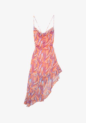 INSIDE, MIDI ASIMÉTRICO CON TIRANTES - Vestido informal - multicolor