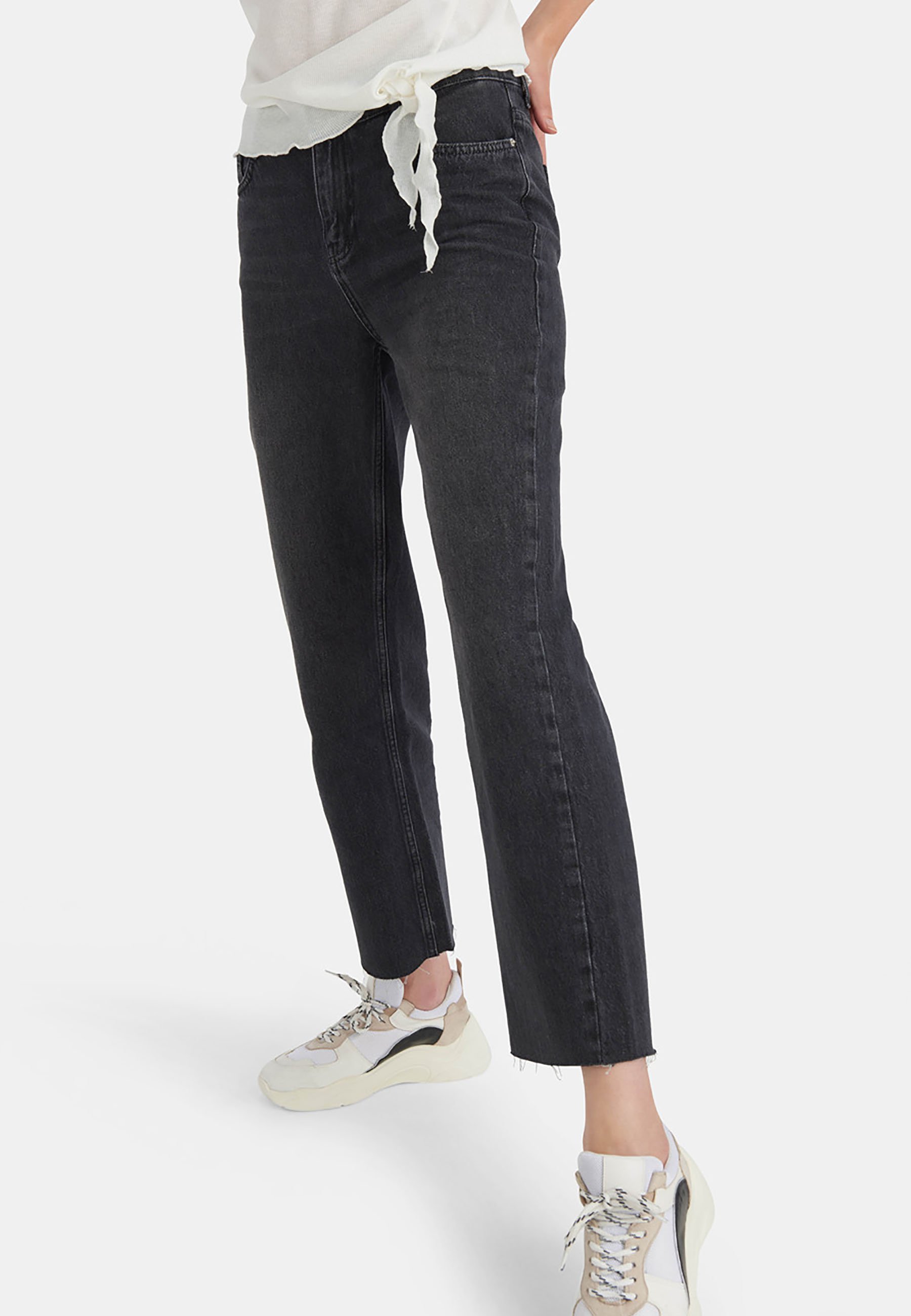 Eksept by Shoeby LIEKE DENIM - Flared Jeans - black/Zwart - Zalando.nl