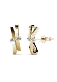 BOUCLES LUMINOUS BOW - Orecchini - doré   cristal