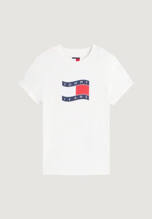 Tommy Jeans, DW0DW22781 - T-Shirt print - sour cream