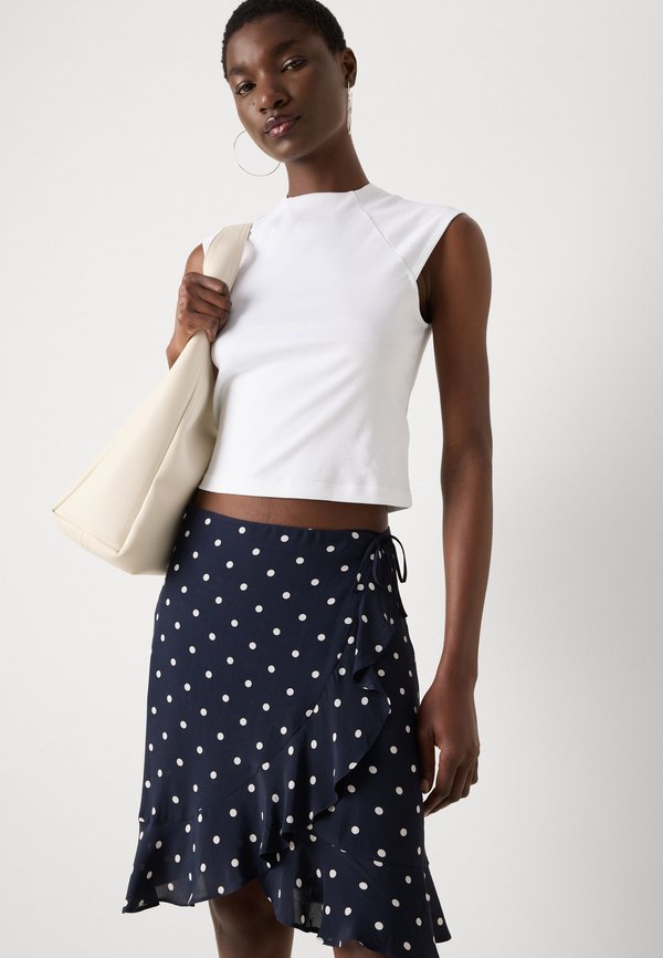 DOT PRINT FRILL SKIRT - Wrap skirt3