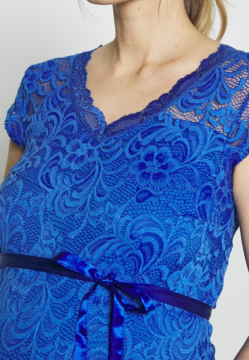 salmon pink lace dress Salmon Floral Lace Trim Maternity Midi Dress  PinkBlush