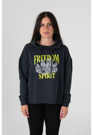BOXY FREEDOM SPIRIT - Hoodie - black