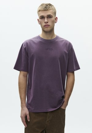 WWOLIVER CREW EMBROIDERY - Basic póló - vintage violet