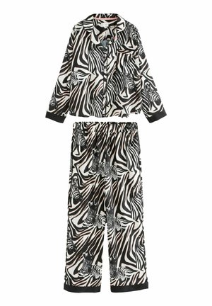 REGULAR FIT - BUTTON THROUGH - Pyjama - black zebra