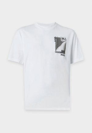 Karl Lagerfeld Jeans, - T-shirt z nadrukiem