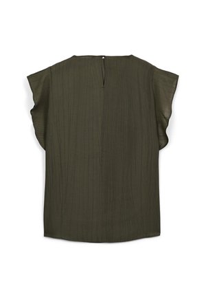Calliope, MANICHE CON ROUCHES - Blouse - verde militare scuro