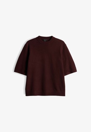OPUS, SLIM FIT - T-shirt basic - cherry jam