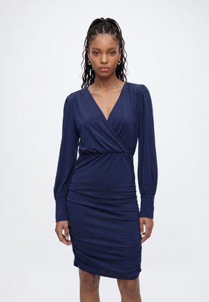 VILA, VILAILA V NECK - Дневна рокля - navy blazer