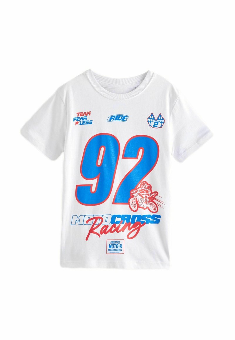 Next SHORT SLEEVE GRAPHIC STANDARD - T-shirts print - white moto cross