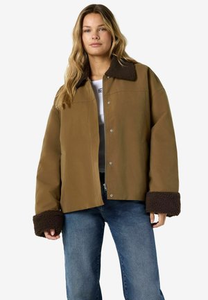 Noisy May, JACKET NMLILIA TEDDY COLLAR - Veste mi-saison - sepia1