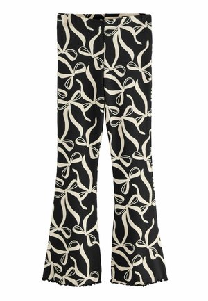 Next FLARE - REGULAR FIT - Pantalon classique - black white bow