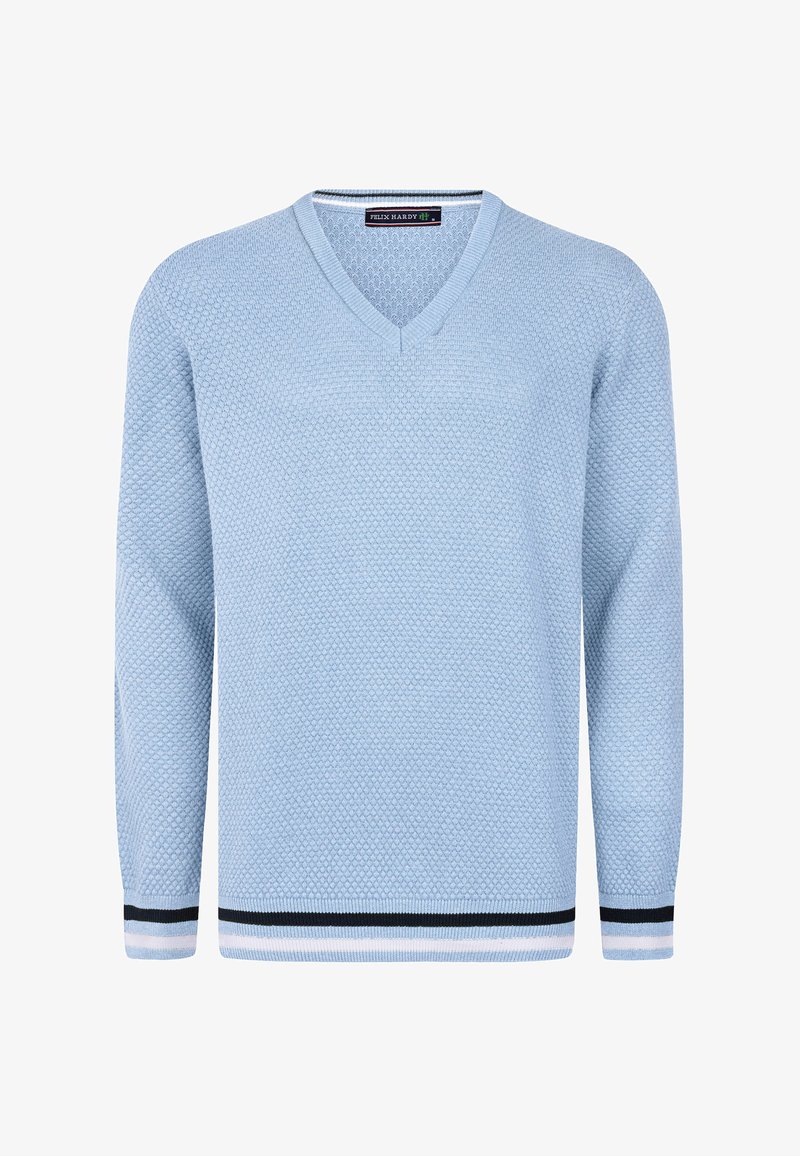 Felix Hardy V-NECK - Stickad tröja - blue