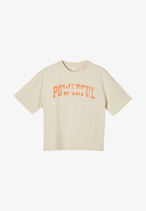 T-shirt con stampa - almond