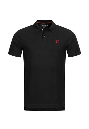 INDICODE JEANS, INDICODE JEANS POLOSHIRT INWADIM KURZARMSHIRT MIT POLOKRAGEN - Polo - schwarz