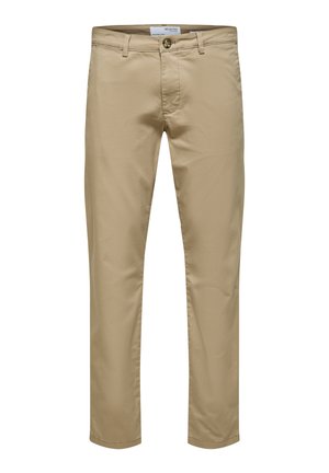 Selected, SLIM NEW MILES FLEX PANT NOOS - Pantalones chinos - greige