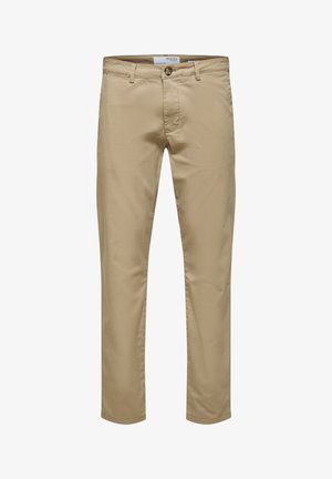 Selected, SLIM NEW MILES FLEX PANT NOOS - Chino - greige
