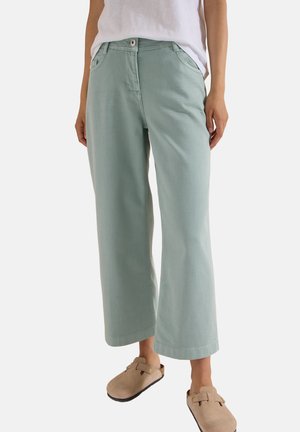 Cecil 7/8 HIGH WAIST JEANS IM LOOSE FIT - Wide Leg - crystal mint