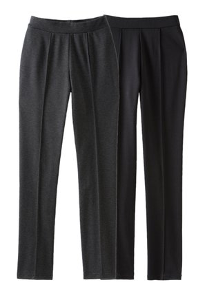LOT DE 2 PACK MILANO - Pantalon classique - gris chevrons noir