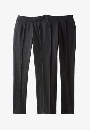 Damart LOT DE 2 PACK MILANO - Pantaloni - gris chevrons noir