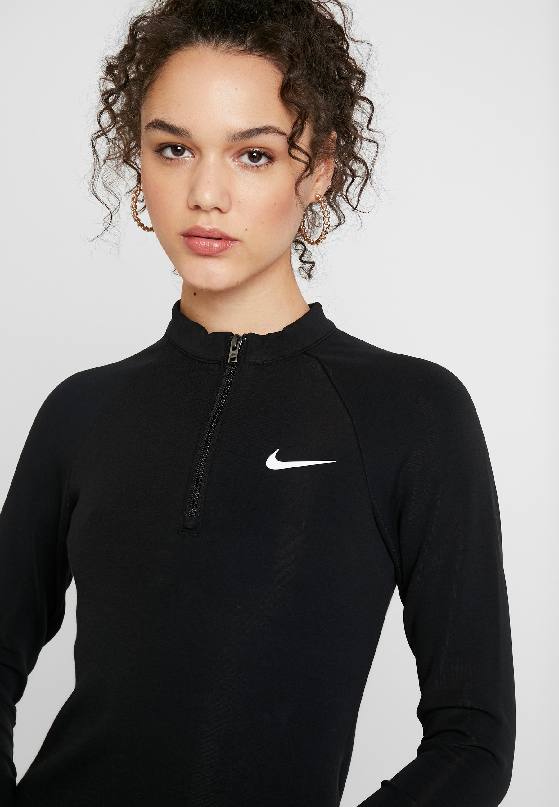 Nike Sportswear W NSW ESSENTIAL LS Etuikjole blackwhite Nike Sportswear W NSW ESSENTIAL LS - Etuikjole - black/white