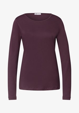 Street One, BASIC LANGARM SHIRT IN UNIFARBE - Langærmet T-shirt - rustic rouge