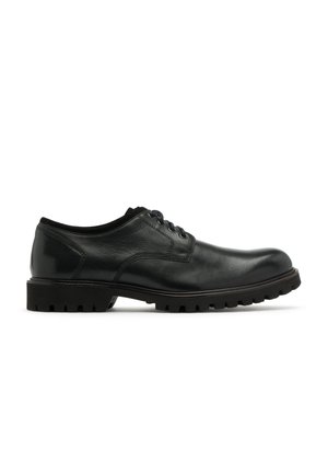 Docksteps Polacchini Da Donna Nero – Scarpe Stringate Con Suola In Gomma, Tacco Piatto, Larghezza Normale