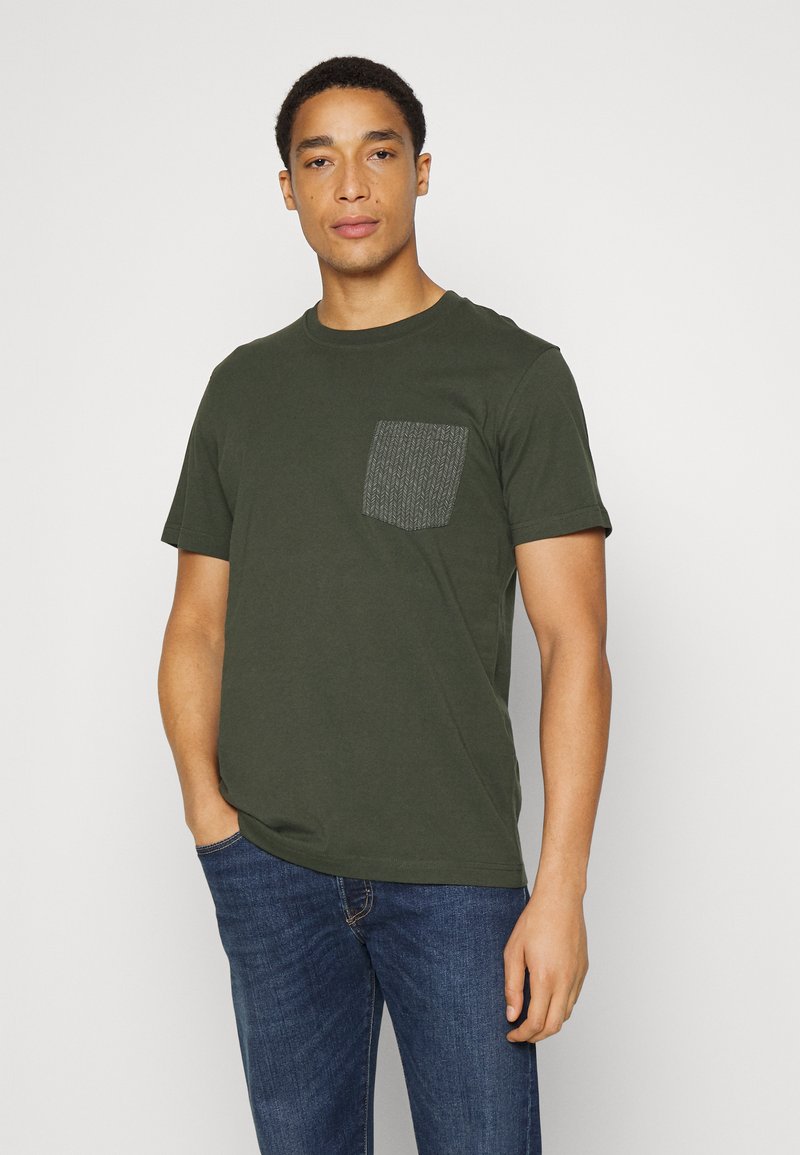 Selected Homme SLHNALE ONECK TEE - T-shirt estampada - rosin
