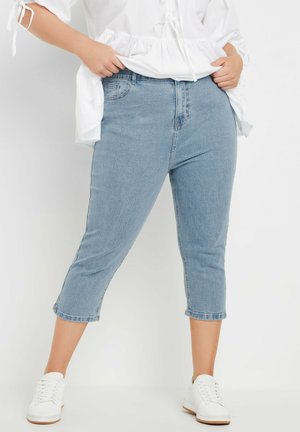 CROPPED AVA - Shorts vaqueros - light blue