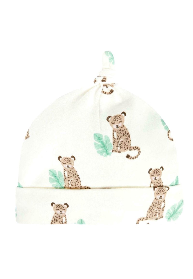 JoJo Maman Bébé BUNNY PRINT - Čepice - ecru leopard