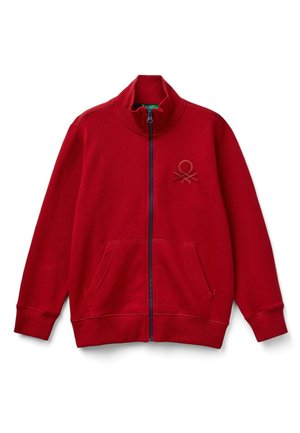 United Colors of Benetton Felpa con zip - red